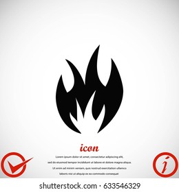 fire icon vector, flat design best vector icon