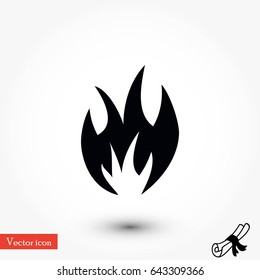 fire icon vector, flat design best vector icon