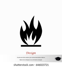 fire icon vector, flat design best vector icon