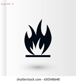 fire icon vector, flat design best vector icon