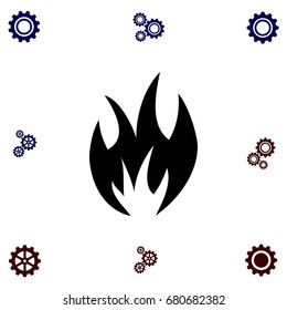 fire icon vector, flat design best vector icon