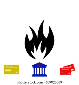 fire icon vector, flat design best vector icon