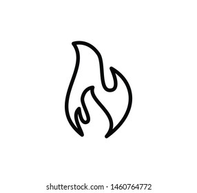 Fire icon vector flat style illustration