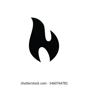 Fire icon vector flat style illustration
