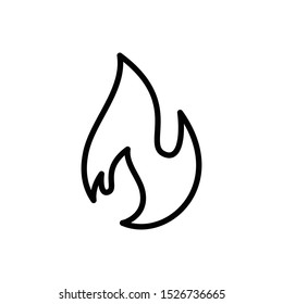 Fire icon vector flat trendy illustration