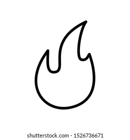 Fire icon vector flat trendy illustration