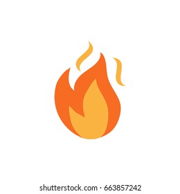 Fire icon. Vector fire focus logo template isolated on white background