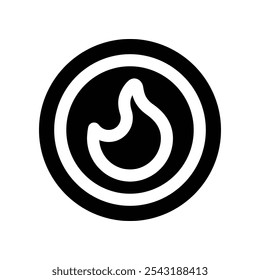 fire icon. vector glyph icon for your website, mobile, presentation, and logo design.