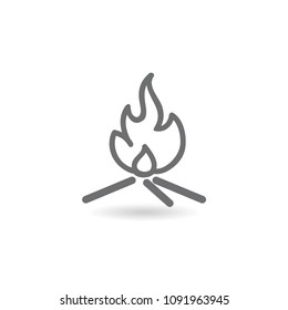 Fire icon  . Vector illustration.