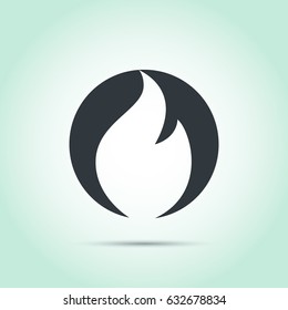 Fire icon. Vector illustration