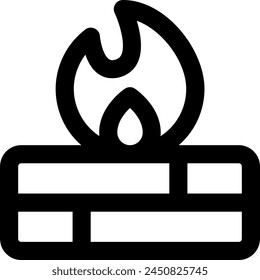 fire icon vector illustration asset element