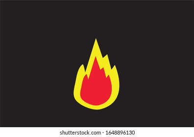 fire icon. vector illustration. black background. for logoand other  uses.