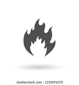 Fire Icon Vector Illustration - Burning Flame.