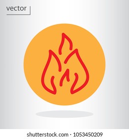 fire icon - vector illustration EPS 10, flat design icon