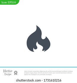 Icono de fuego Ilustración del vector EPS 10.