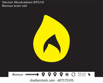 fire, icon, vector illustration eps10