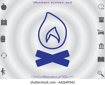 fire, icon, vector illustration eps10