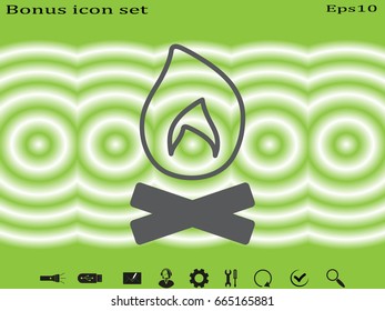 fire  icon, vector illustration eps10