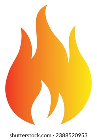 Fire icon vector illustration and Fire, flame. Red flame