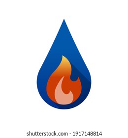  Fire icon. Vector illustration in flat design