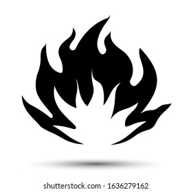 Fire icon vector illustration isolated. Flame icon logo