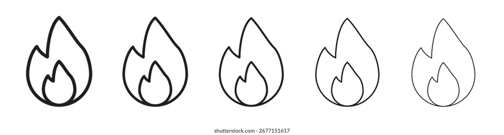 Feuersymbol, Vektorgrafik einzeln