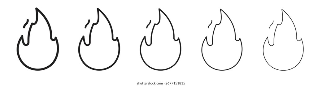 Ilustração isolada do vetor do ícone de incêndio