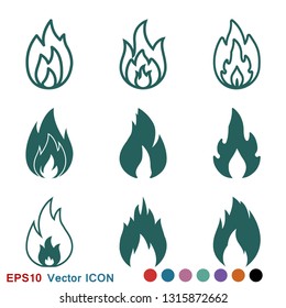 Fire icon vector. Icon illustration for logo design