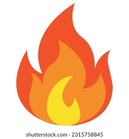 Fire Icon, Vector Illustration, Modern art isolated graphic