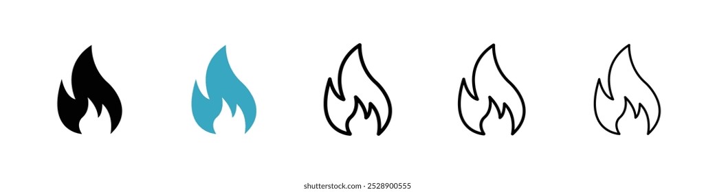 Conjunto de Ilustración vectorial de icono de fuego