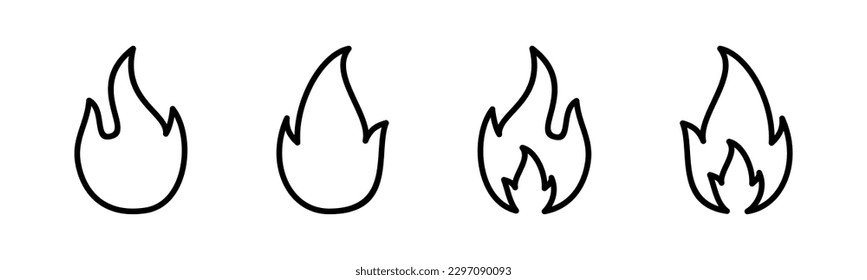 Fire icon vector illustration. fire sign and symbol