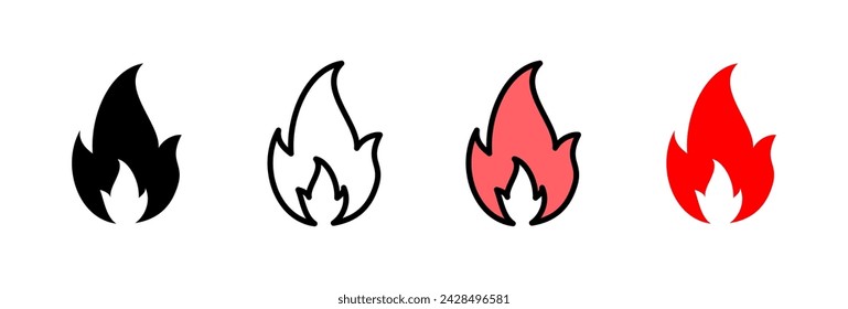 Fire icon vector illustration. fire sign and symbol