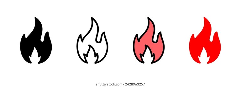 Fire icon vector illustration. fire sign and symbol