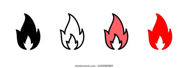 Fire icon vector illustration. fire sign and symbol