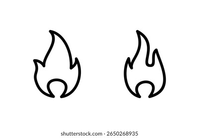 Feuersymbol, Vektorgrafik. Brandzeichen und -zeichen