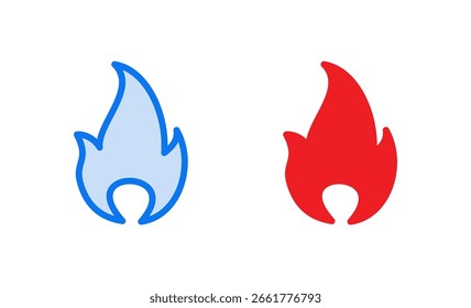 Ícone de fogo ilustração vetorial. sinal de fogo e símbolo