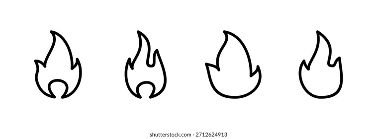 Feuersymbol, Vektorgrafik. Brandzeichen und -zeichen