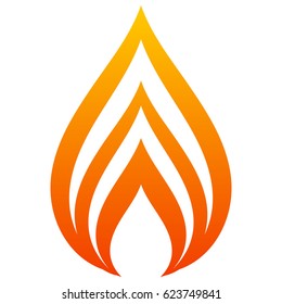 Fire in fire in fire. Icon vector illustration - for stock
