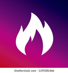 Fire icon vector illustrator creative design purple and pink gradient background