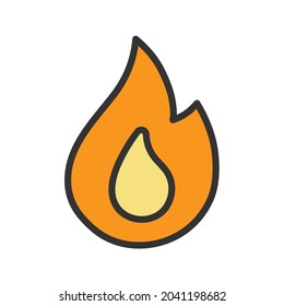 Fire icon vector image. Can also be used for Seasonal. Suitable for mobile apps, web apps and print media.