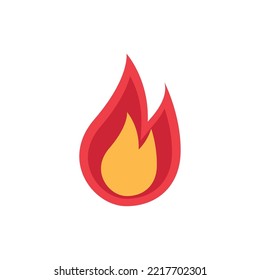 fire icon vector image with white background