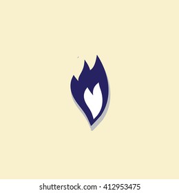 fire icon vector isolated