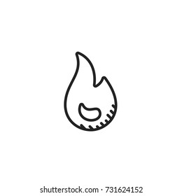 fire icon vector isolated
