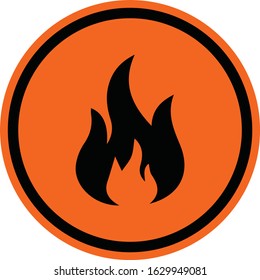 Fire Icon, Vector Isolated Fire Emoji,-EPS 10 Vector Illustration.