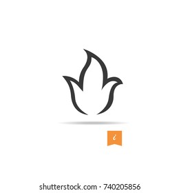 Fire icon vector isolated on white background. Trendy fire icon in flat style. Template for app, ui, logo and ux. Icon fire for your web site, office poster and placard. Modern fire icon, EPS 10