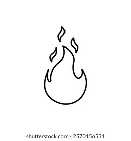Fire icon Vector logo set flat