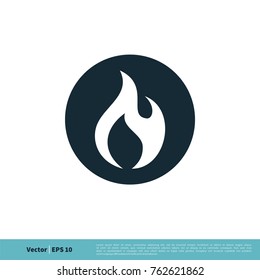 Fire Icon Vector Logo Template Illustration Design. Vector EPS 10.
