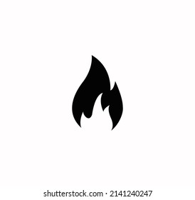 Fire icon vector on a white background