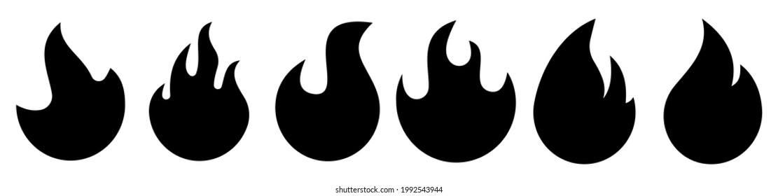 Fire icon vector set.Concept flame, fire, icon, vector illustration in flat style. Logo design fire. Vector illustration