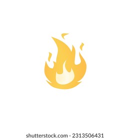 Fire icon vector. Fire sign. Fire flame vector icon isolated on white background. Vector. Blazing fire.  